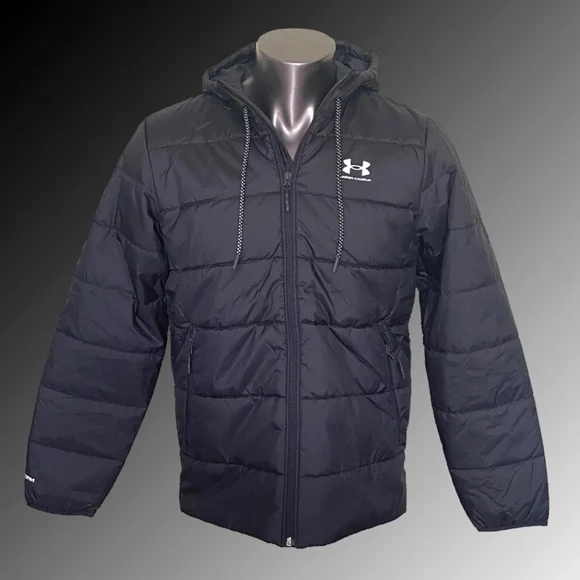 Under Armour MENS LARGE Insulate Reflect BLACK Jacket $120 - Picture 1 of 9